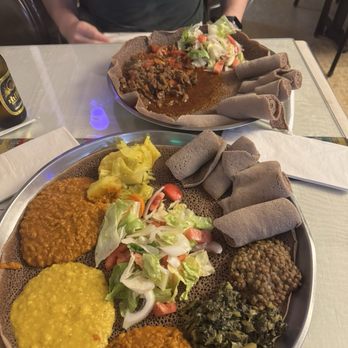 Lalibela Restaurant signature dishes Beyaynetu
Mahberoch
Tibs